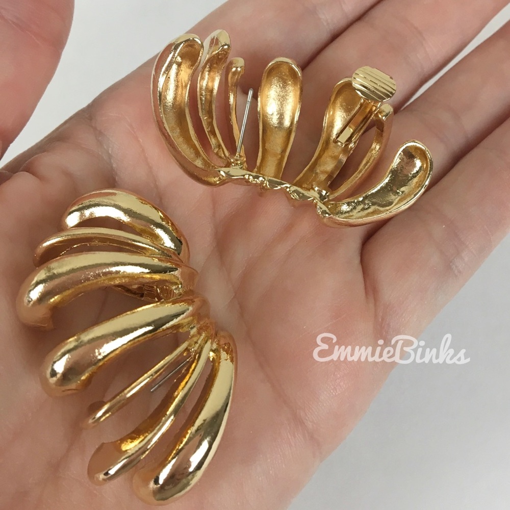 New Zara Chunky Metallic Ear Cuffs Earrings - Picture 8 of 16